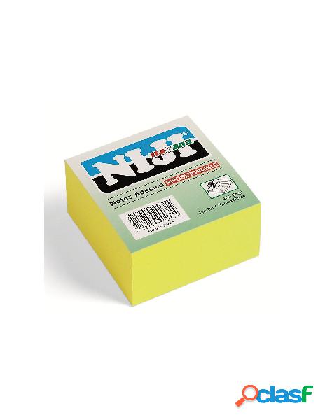 Cubo 400 foglietti adesivi colore giallo - tipo post it