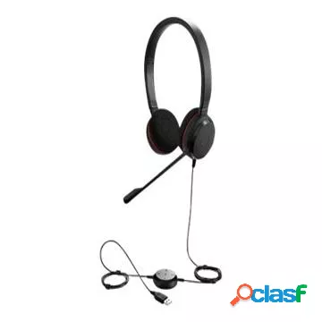 Cuffie Stereo con Cablaggio Jabra Evolve 20 MS - Nero