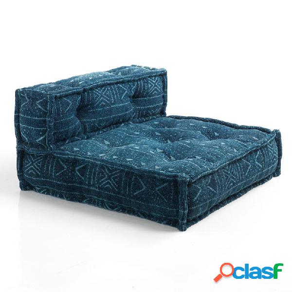 Cuscino centrale divano imbottito in cotone colore blu cm
