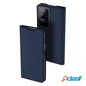 Custodia Flip Dux Ducis Skin Pro Xiaomi Poco F4 - Blu