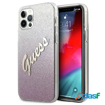 Custodia Guess Glitter Gradient Script per iPhone 12 Pro Max