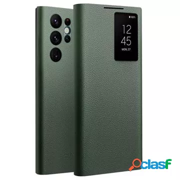 Custodia in Pelle Qialino Smart View per Samsung Galaxy S22+