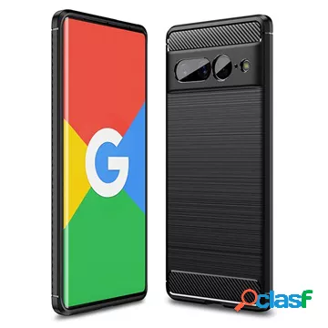 Custodia in TPU spazzolato per Google Pixel 7 Pro - Fibra di