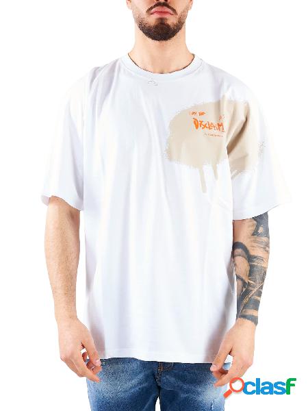 DISCLAIMER T-shirt a maniche corte con stampa logo Bianco