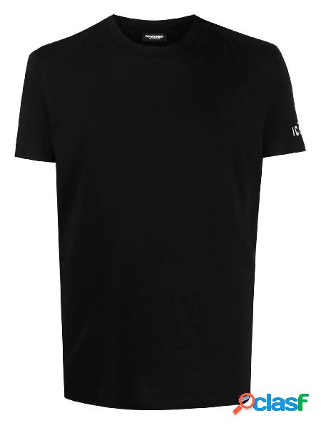 DSQUARED2 T-shirt a manica corta in cotone stretch Nero
