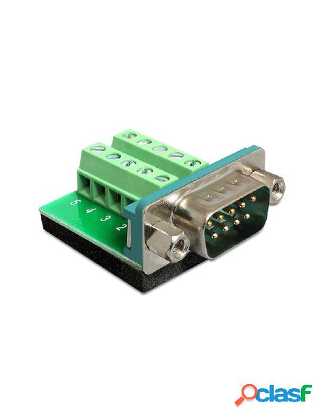 Delock - adattatore db9 pin maschio terminal block 10 pin