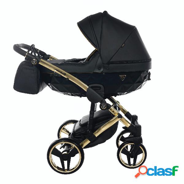 Diamond Fluo V2 2 in 1 Pelle Nero Navicella Nera Telaio Oro
