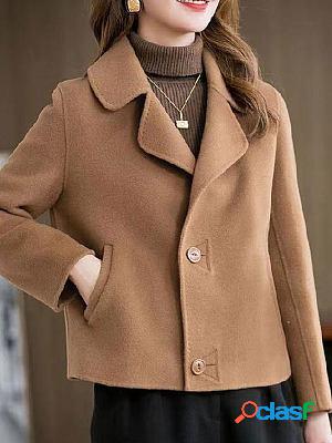 Double-sided Thick Woolen Suit Collar Woolen Coat