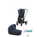 Duo Cybex Priam 4 Telaio Rosegold Dark Navy