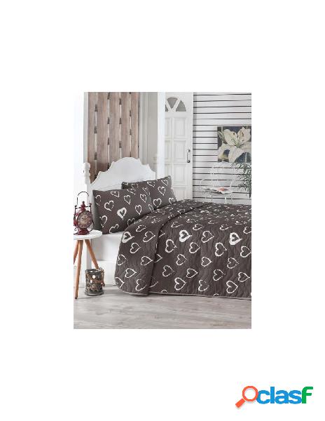 Eponj home - eponj home copriletto trapuntato amaour marrone