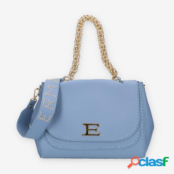 Ermanno Scervino Small Flap Eba Borsa a spalla azzurra