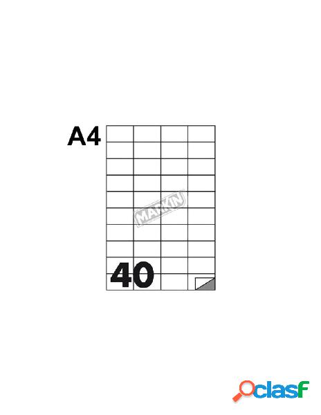 Etichette adesive markin 52x30 mm, 40 etichette / foglio,