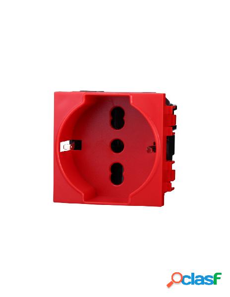 Ettroit - ettroit presa schuko 2p+t 16a colore rosso