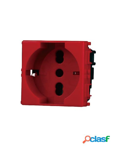 Ettroit - ettroit presa schuko 2p+t 16a colore rosso