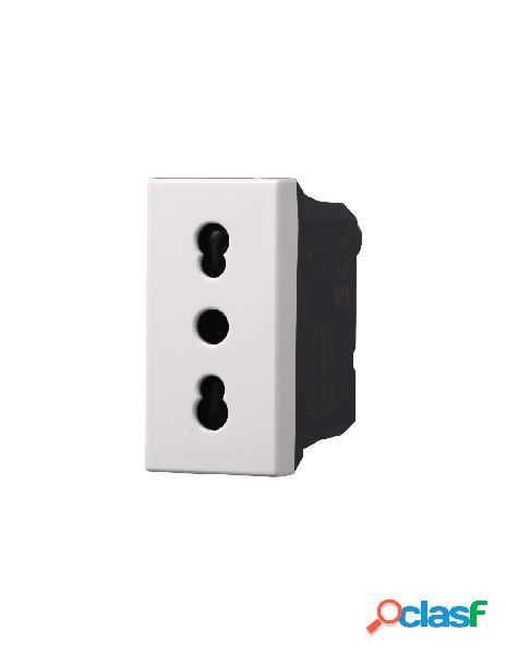 Ettroit presa bipasso bivalente 2p+t 10/16a colore bianco