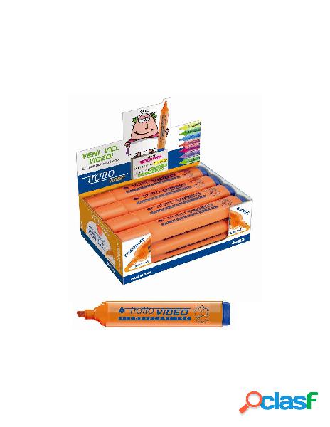 Evidenziatore punta a scalpello tratto video arancione -