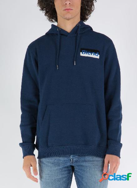 FELPA CON CAPPUCCIO LOGO PATCH