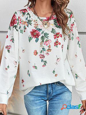 Fashion Loose Long Sleeve Round Neck Sweatshirt
