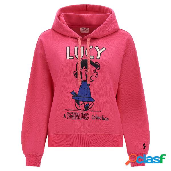 Felpa comfort leggera con cappuccio e maxi stampa Peanuts