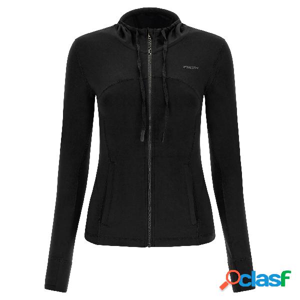 Felpa slim fit in tessuto tecnico con cuciture sagomate