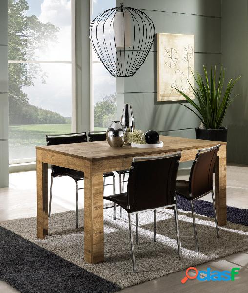 Filideo - Tavolo allungabile moderno in legno rovere miele