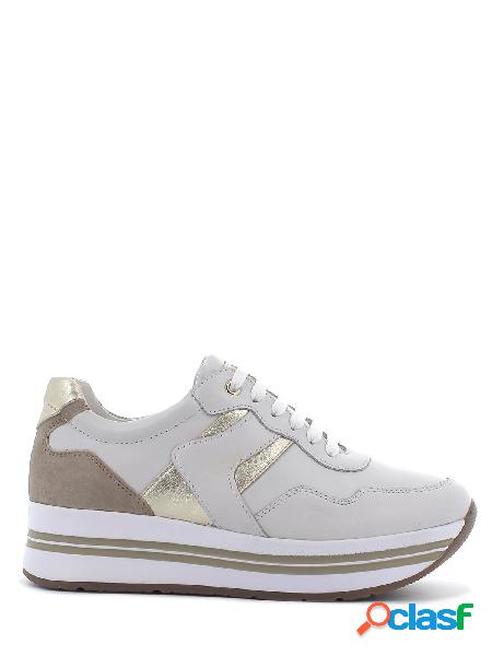Filippo Forte Sneakers zeppa con lacci e suoletta in memory,