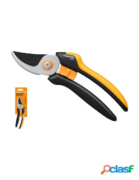 Fiskars - forbice potatura p341 bypass solid nero e arancio