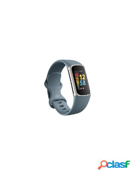 Fitbit - smartband fitbit 421srbu charge 5 ecg grigio blu e