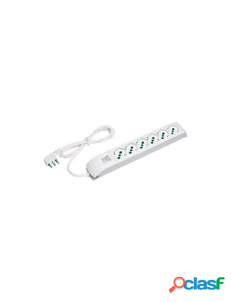 Fme - multipresa 6 posti italiana bipasso / schuko bianco