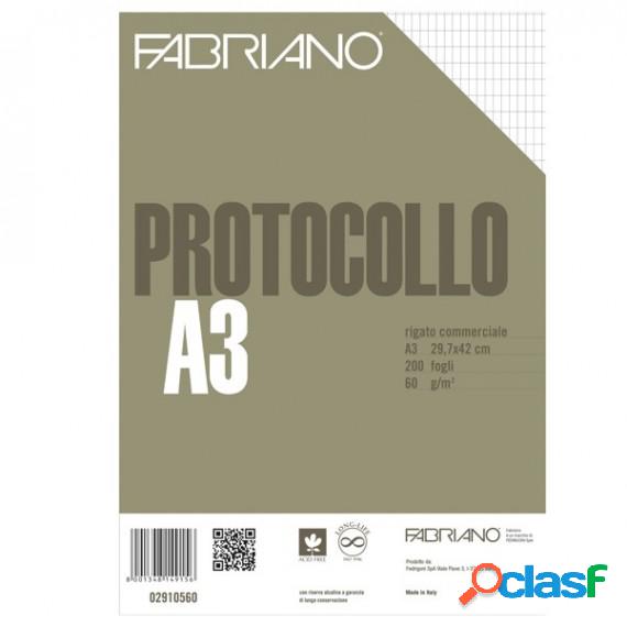 Fogli protocollo - A4 commerciale - 60 gr - Fabriano - conf.