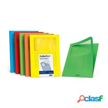Folder con finestra a4 carta rosso