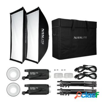 Fs-300 kit 2 led spot daylight 350w 5600k completo di