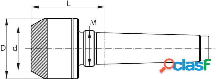 GARANT - Contropunta fissa in HMI 60° con foro filettato