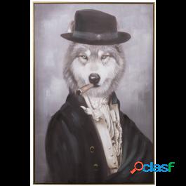 Garpe Wolfman Framed Canva 80% Hand Painted