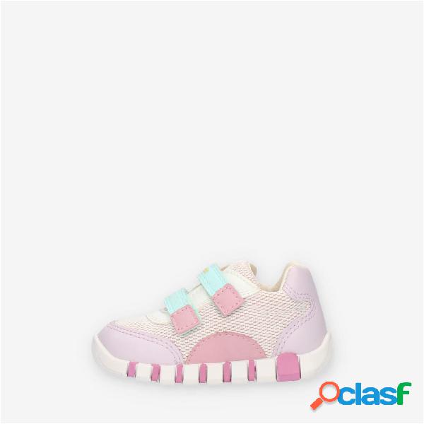 Geox Iupidoo Girl Sneakers da bimba rosa e lilla con strappi