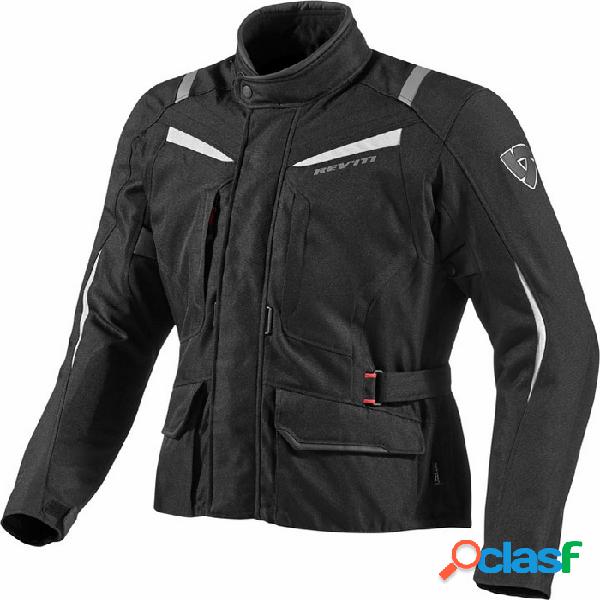 Giacca moto Revit Voltiac nero argento