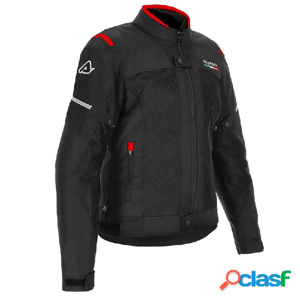 Giacca moto donna estiva Acerbis ON ROAD RUBY Nero Rosso