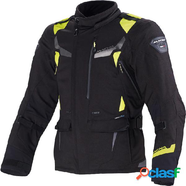 Giacca moto donna touring Macna Impact Pro Nero Giallo fluo