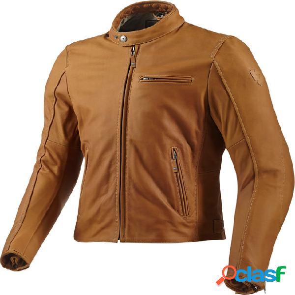 Giacca moto pelle Revit Flatbush camel