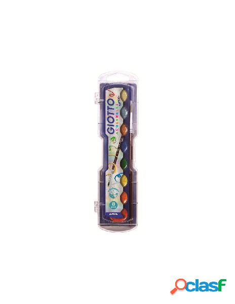 Giotto acquerelli metal confezione 8 pz