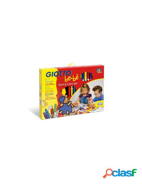 Giotto bebe stick & color - contiene 12 superpennarelli, 10