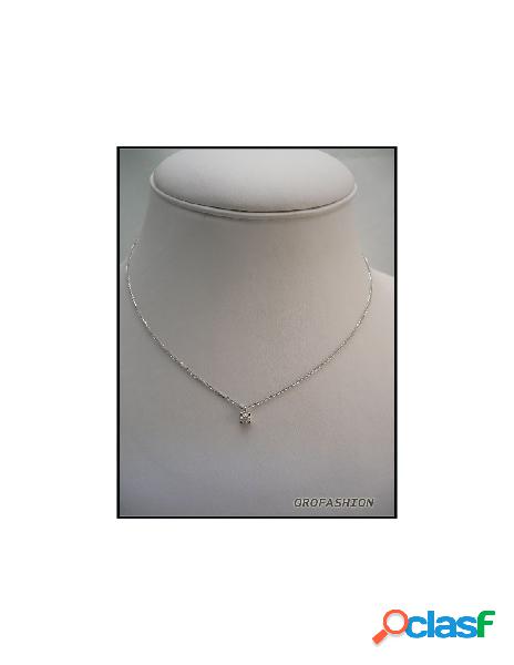 Girocollo oro diamante solitario ct 0.16 - 610112 Valore 500