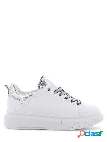 Gold&Gold Sneakers donna con suola alta e lacci, GB310 2477