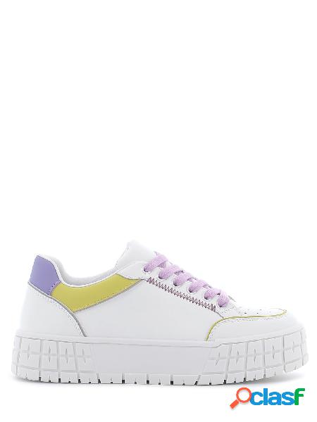 Gold&Gold Sneakers donna con suola alta e lacci, GB370 2486