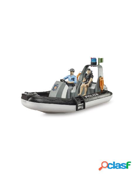 Gommone polizia con sommozzatore e accessori