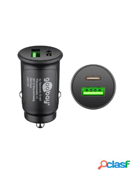 Goobay - caricatore da auto usb a e usb-c&trade pd power