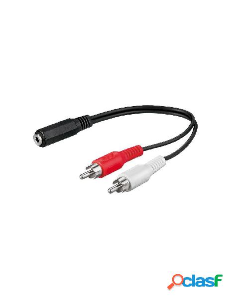 Goobay - cavo stereo jack 3.5 mm f a 2 x rca m 0,20 mt