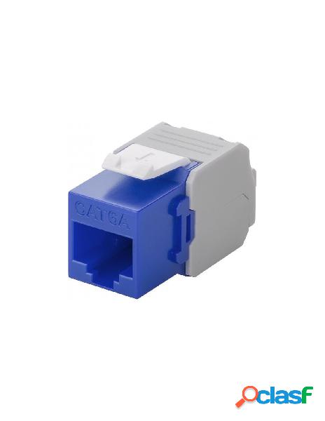 Goobay - frutto keystone rj45 cat6a utp 500mhz blu