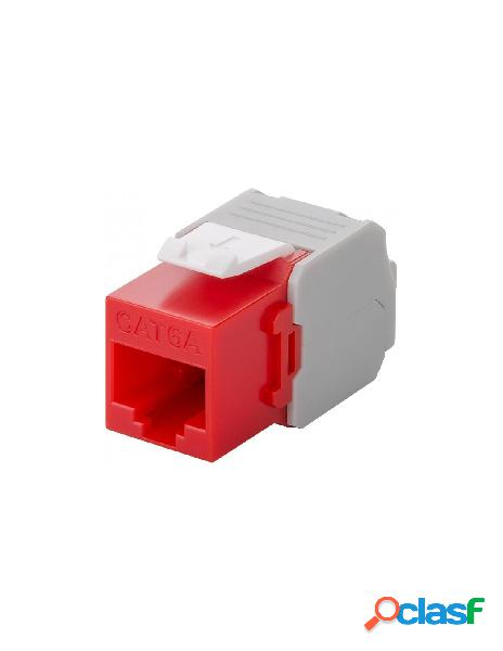 Goobay - frutto keystone rj45 cat6a utp 500mhz rosso