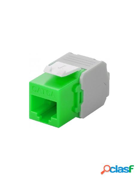 Goobay - frutto keystone rj45 cat6a utp 500mhz verde